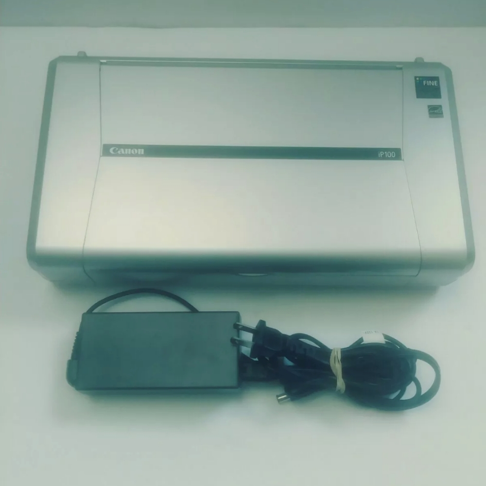 Canon PIXMA IP100 Digital Photo Inkjet Printer With Power Adapter and USB